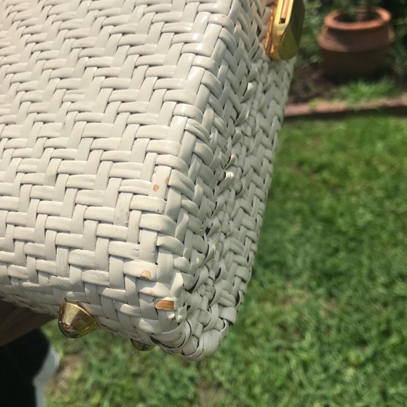 Ivory Wicker Rodo Bag - Picture 5 of 8